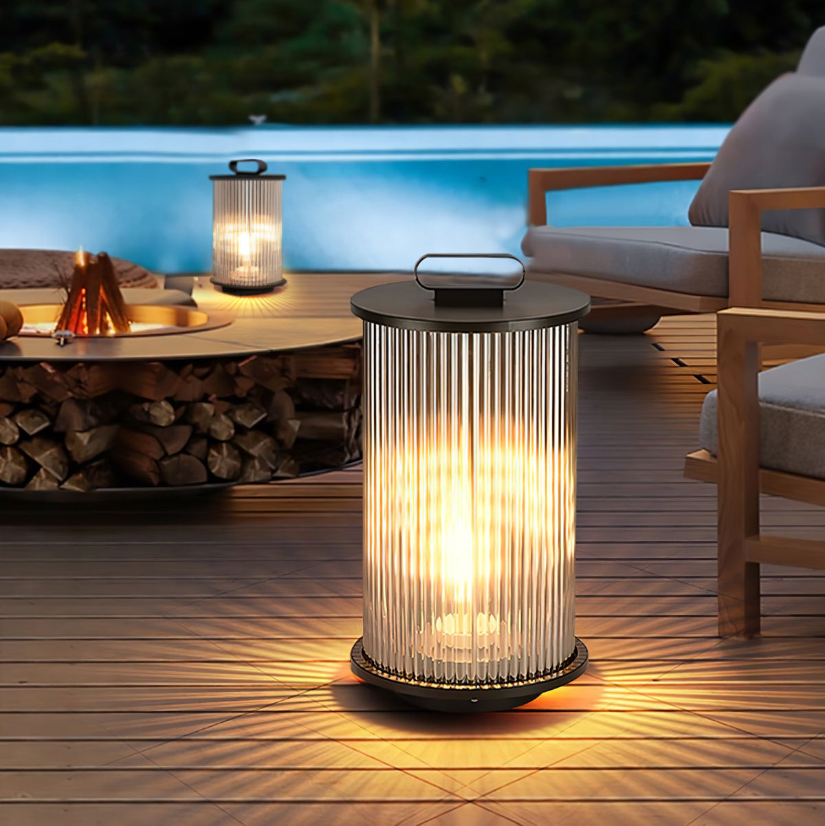 Ambient Line Lantern Garden Light – Stainless Steel Outdoor Post Lamp