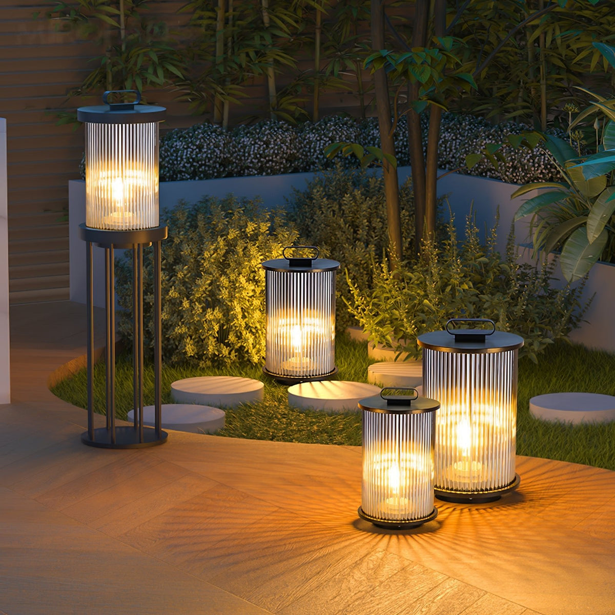 Ambient Line Lantern Garden Light – Stainless Steel Outdoor Post Lamp