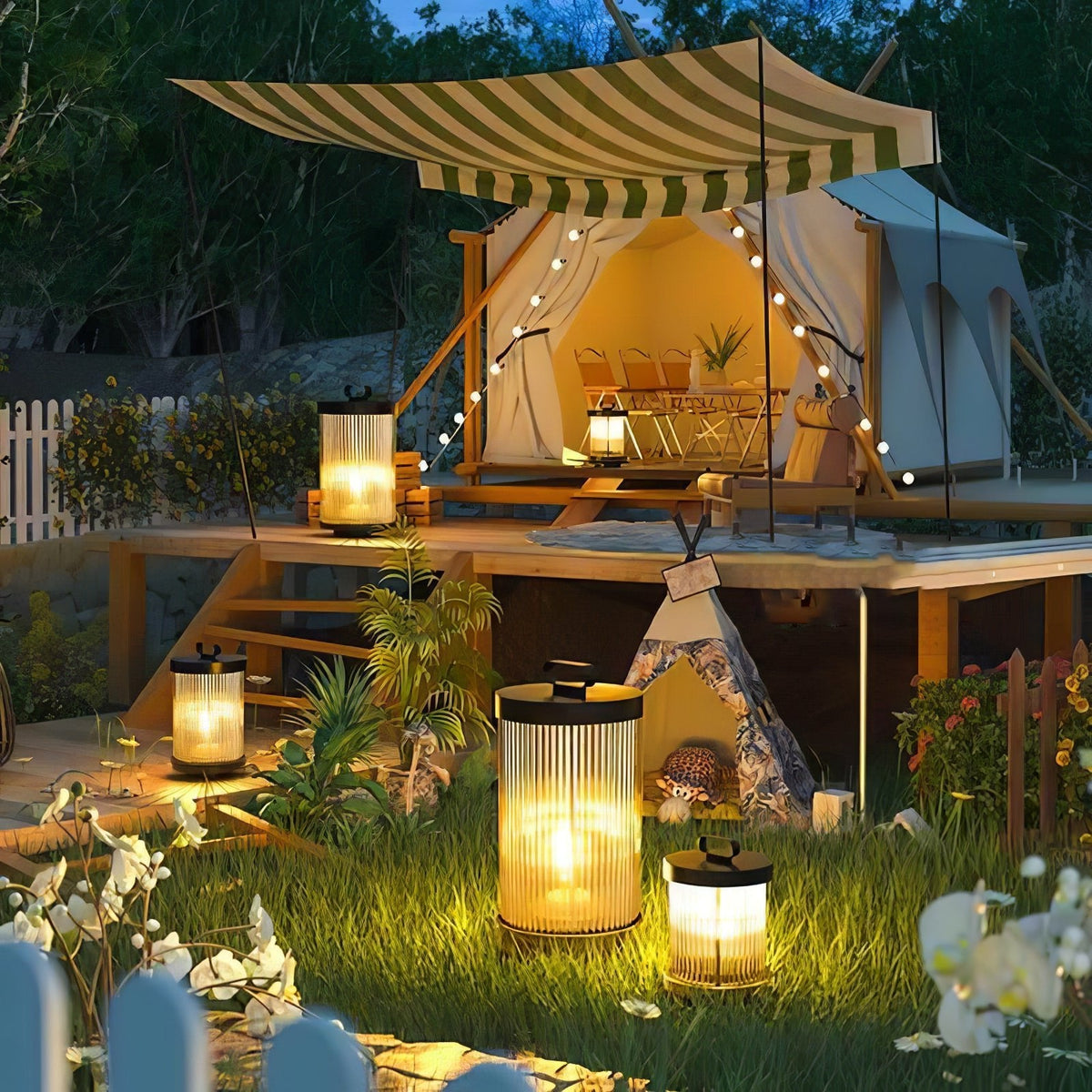 Ambient Line Lantern Garden Light – Stainless Steel Outdoor Post Lamp