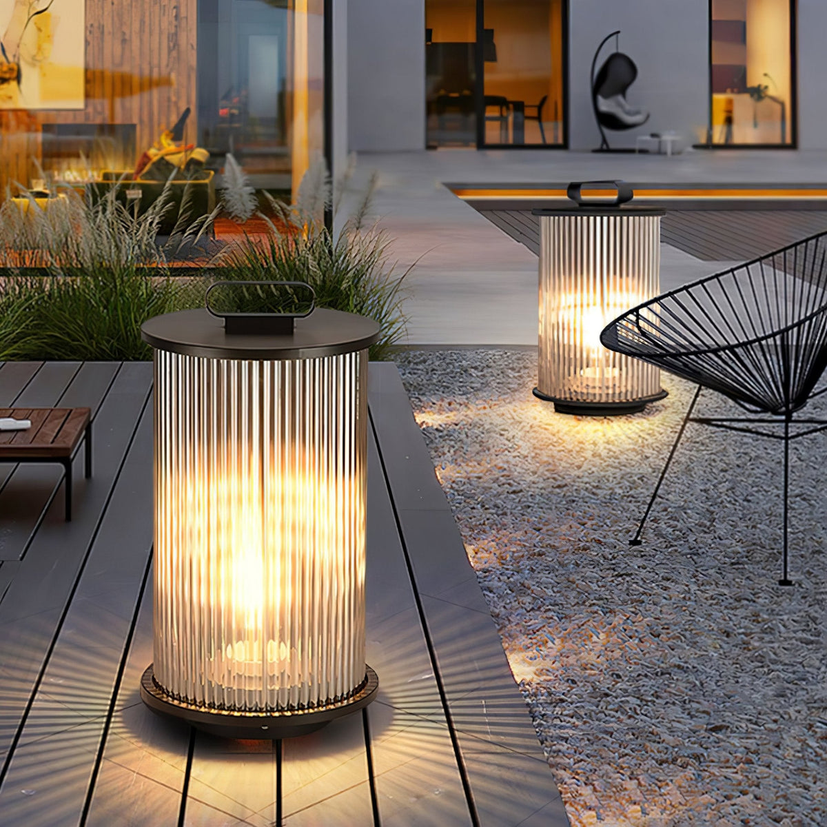 Ambient Line Lantern Garden Light – Stainless Steel Outdoor Post Lamp