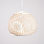 Lantern Knit Pendant Light – Woven Fabric Shade, Modern Minimalist Ceiling Lamp