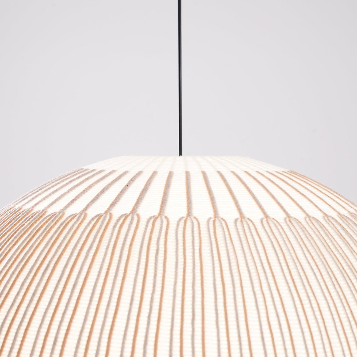 Lantern Knit Pendant Light – Woven Fabric Shade, Modern Minimalist Ceiling Lamp
