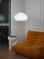 Lantern Knit Pendant Light – Woven Fabric Shade, Modern Minimalist Ceiling Lamp