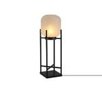 Aurora Lantern Floor Lamp – Modern Outdoor Lighting in Stainless Steel and Glass