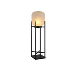 Aurora Lantern Floor Lamp – Modern Outdoor Lighting in Stainless Steel and Glass