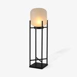 Aurora Lantern Floor Lamp – Modern Outdoor Lighting in Stainless Steel and Glass
