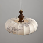Lanterna Bloom Designer Pendant Light with Floral Fabric Shade