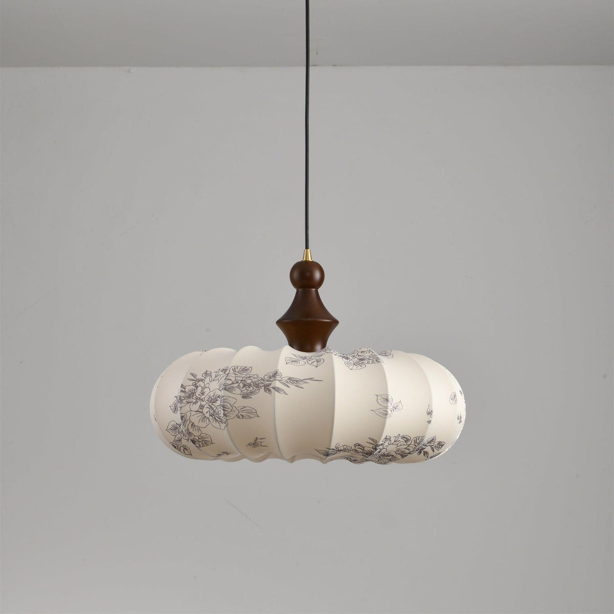 Lanterna Bloom Designer Pendant Light with Floral Fabric Shade