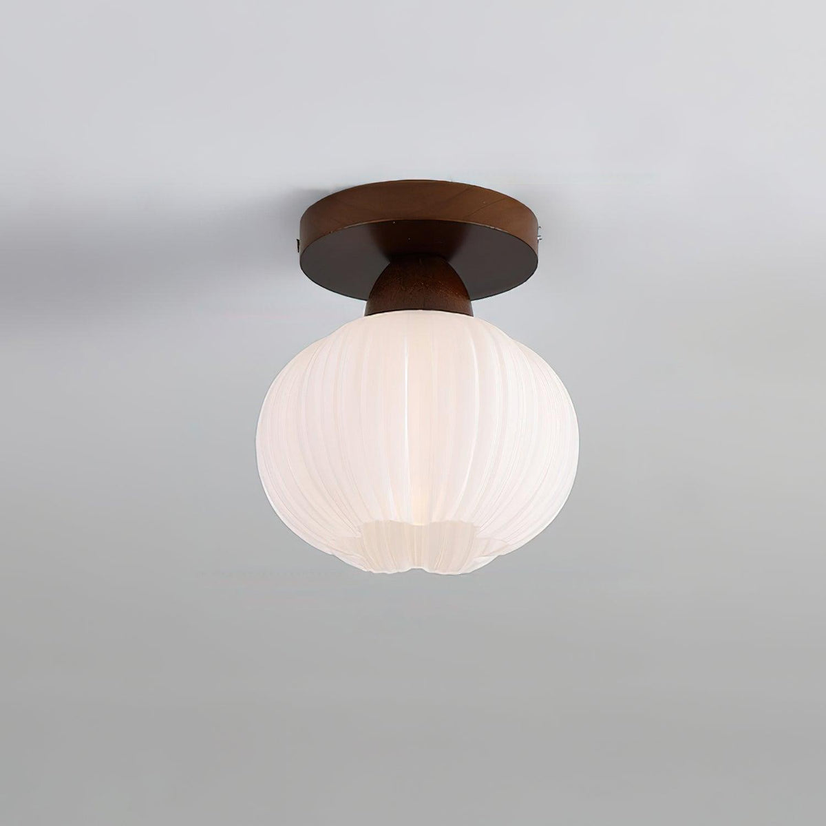 Large Flower Bag Ceiling Lamp in Wood and Acrylic for Modern Interiors
