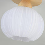Large Flower Bag Ceiling Lamp in Wood and Acrylic for Modern Interiors