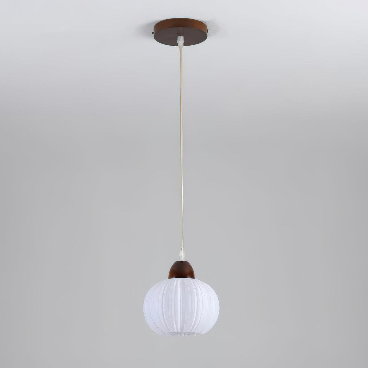 Large Flower Bag Pendant Light – Wooden & Acrylic Modern Hanging Lamp for Dining Room