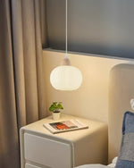 Large Flower Bag Pendant Light – Wooden & Acrylic Modern Hanging Lamp for Dining Room