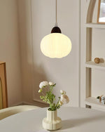 Large Flower Bag Pendant Light – Wooden & Acrylic Modern Hanging Lamp for Dining Room