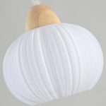 Large Flower Bag Pendant Light – Wooden & Acrylic Modern Hanging Lamp for Dining Room