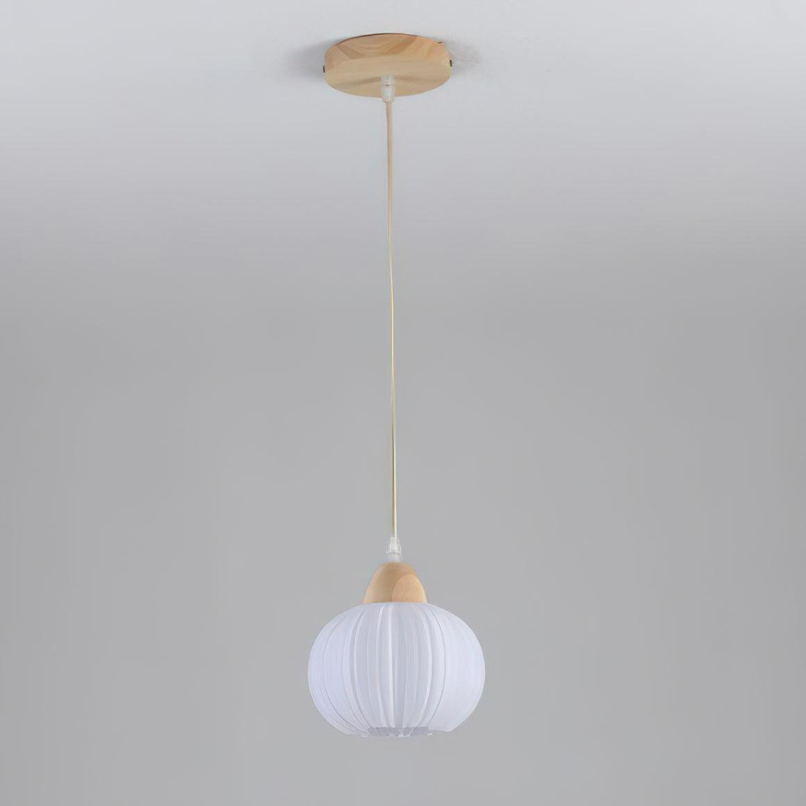 Large Flower Bag Pendant Light – Wooden & Acrylic Modern Hanging Lamp for Dining Room