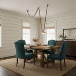 Lasso Stone Pendant Light — Sculptural Travertine & Leather Hanging Lamp