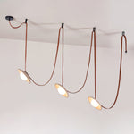 Lasso Stone Pendant Light — Sculptural Travertine & Leather Hanging Lamp