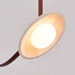 Lasso Stone Pendant Light — Sculptural Travertine & Leather Hanging Lamp