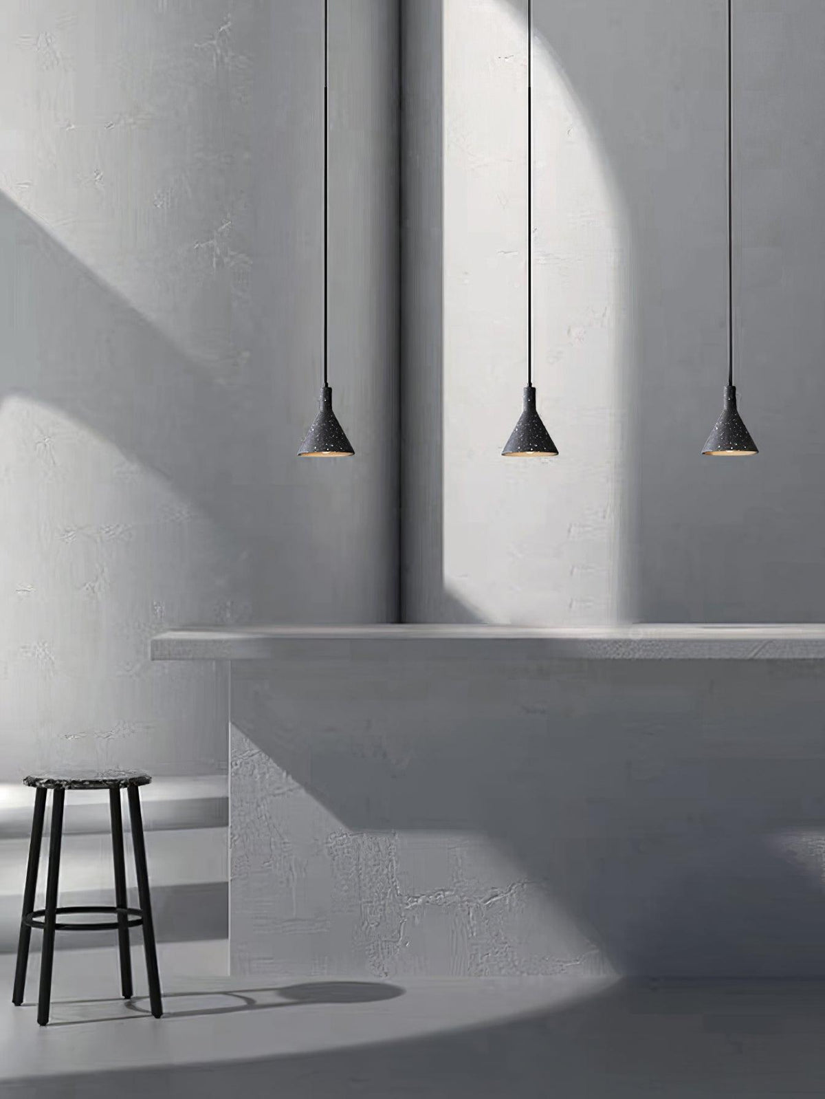 Lastri Cement Pendant Light – Modern Minimalist Hanging Lamp for Dining & Living Spaces
