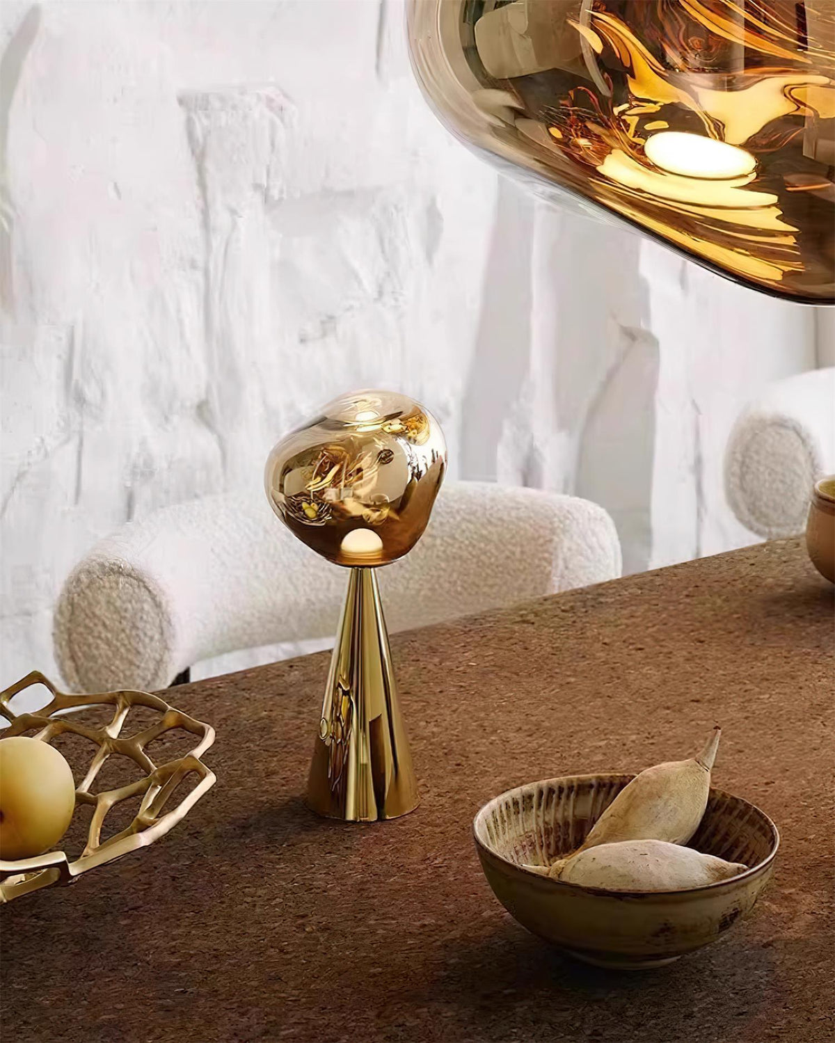 Lava Rechargeable Table Lamp – Modern Art Shade LED Table Light