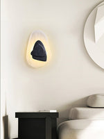 Lava Veil Wall Sconce in Black Travertine with LED