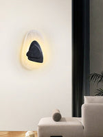 Lava Veil Wall Sconce in Black Travertine with LED