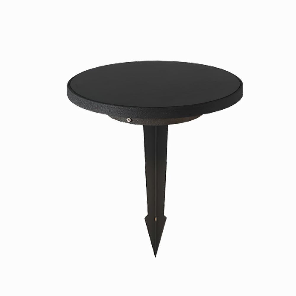 Solar Disc Lawn Light – Matte Black Aluminium Spike Garden Lamp