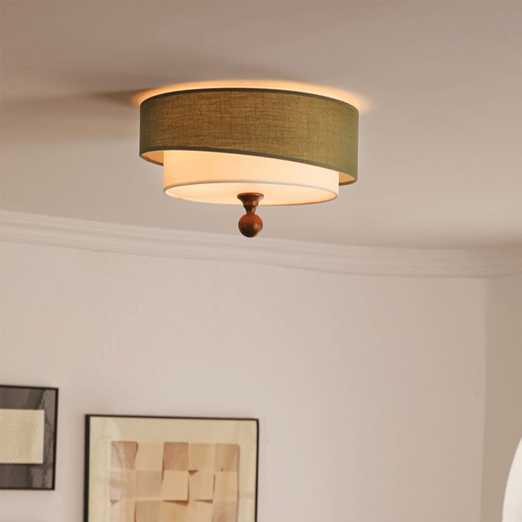 Layered Fabric Ceiling Light – Soft Diffused Glow for Modern Interiors