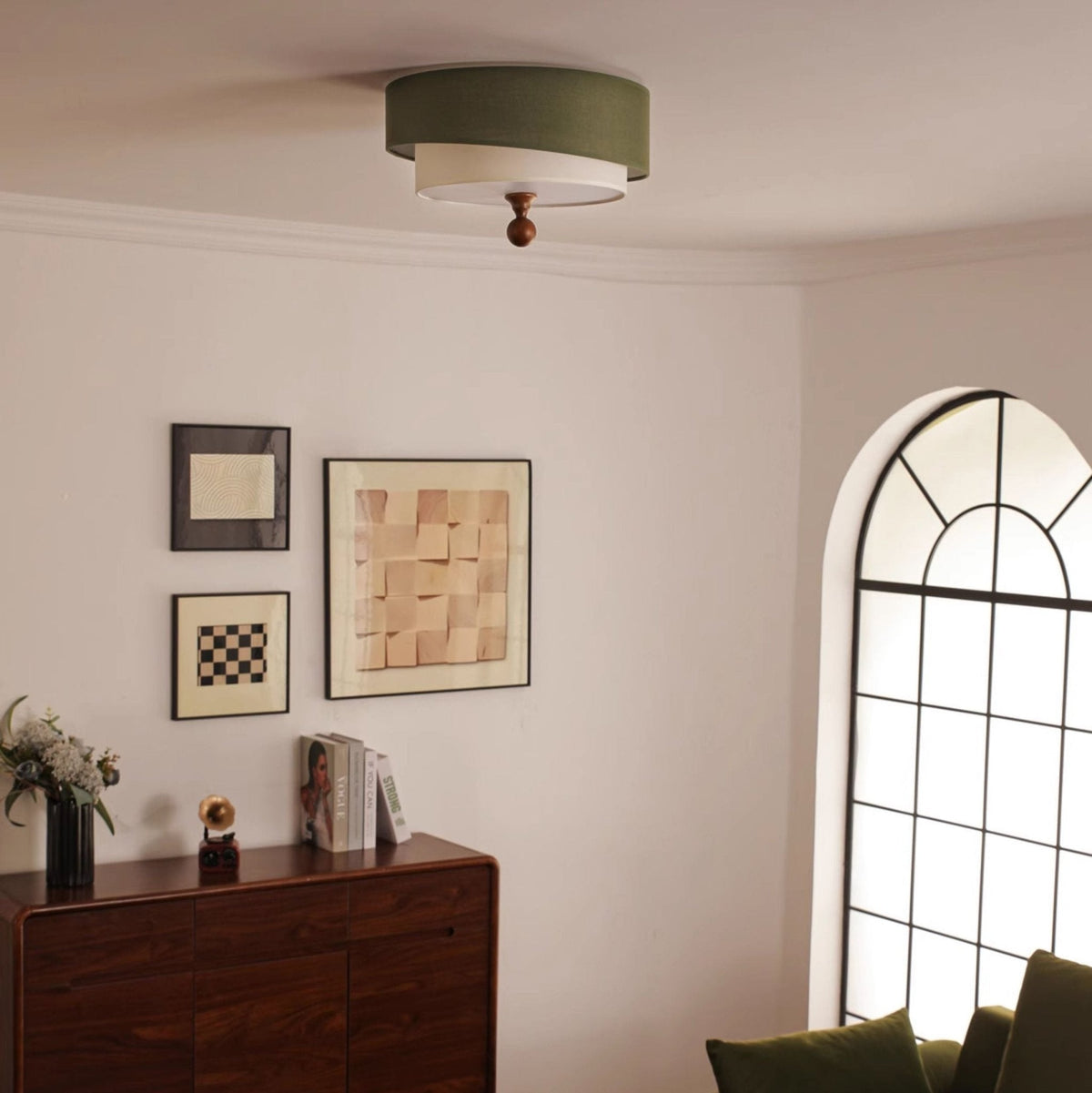 Layered Fabric Ceiling Light – Soft Diffused Glow for Modern Interiors