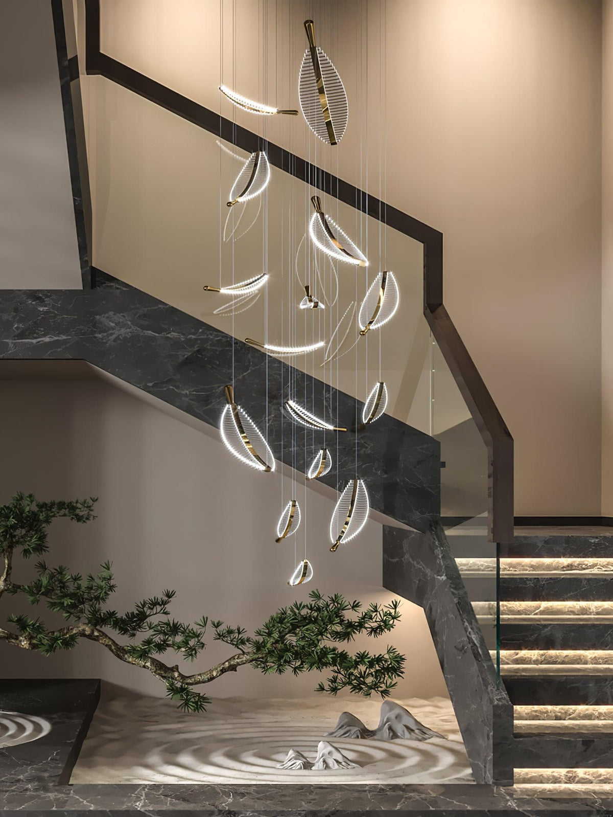 Leaf Led Chandelier