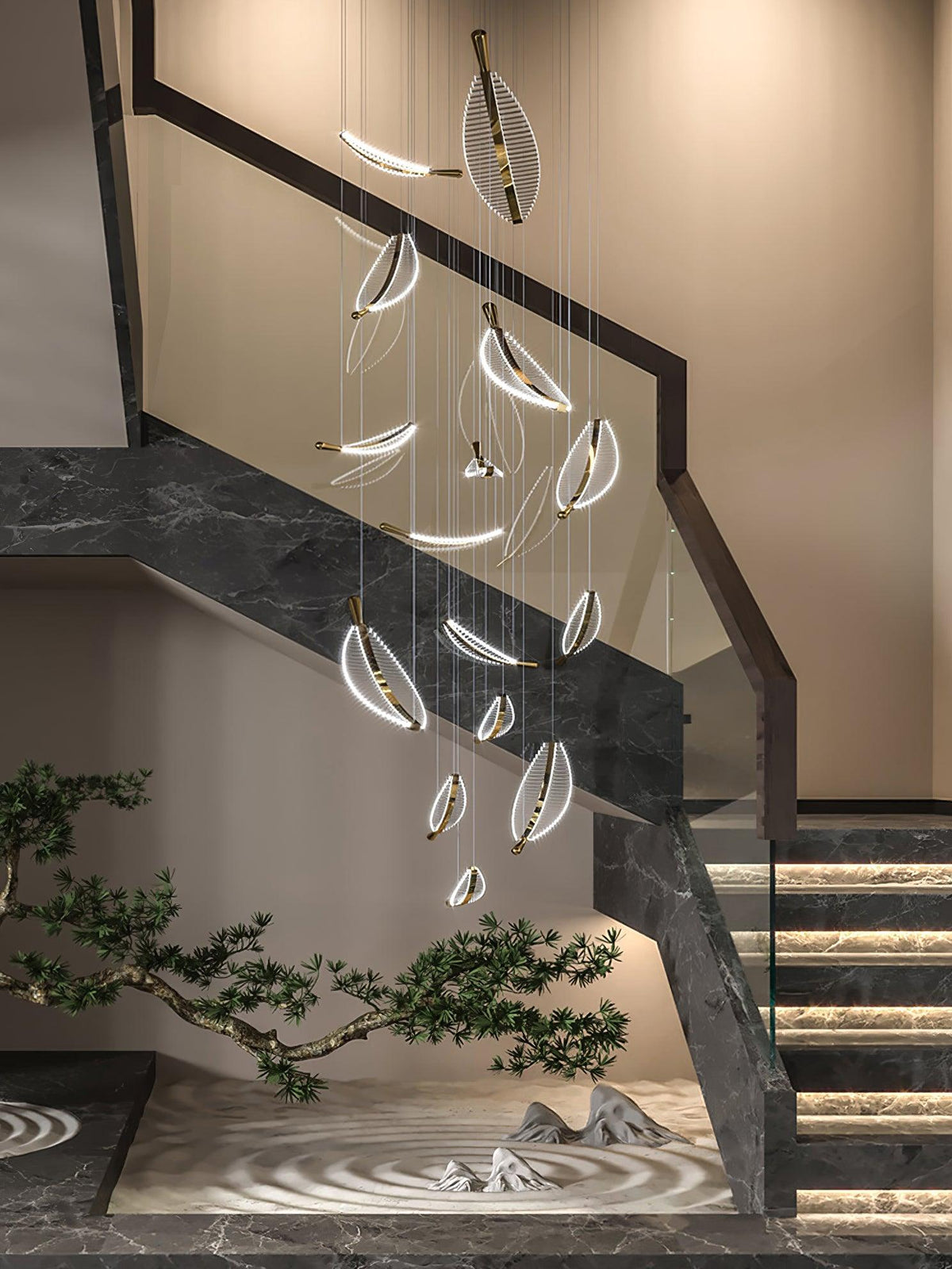 Leaf Led Chandelier