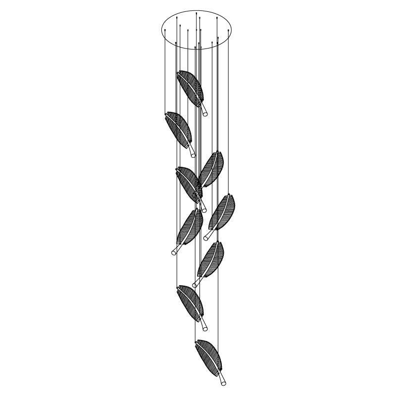 Leaf Led Chandelier