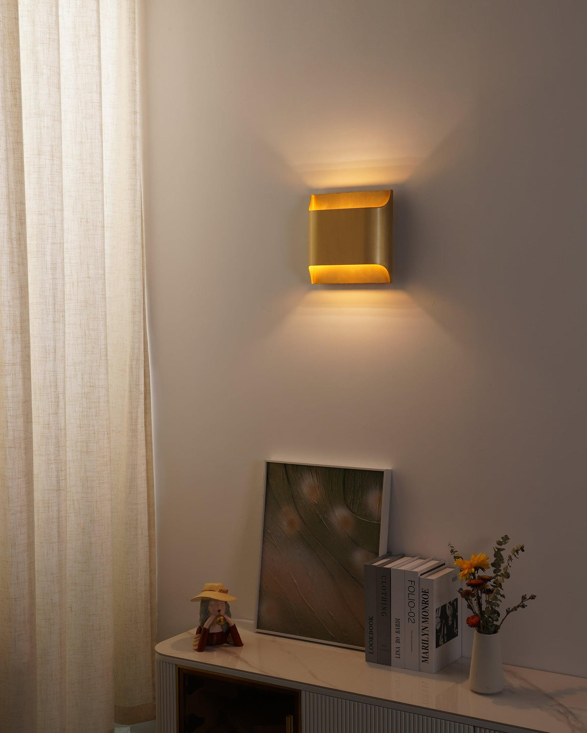 Leclerc Brass Wall Sconce – Handcrafted Solid Brass Lighting for Modern Interiors