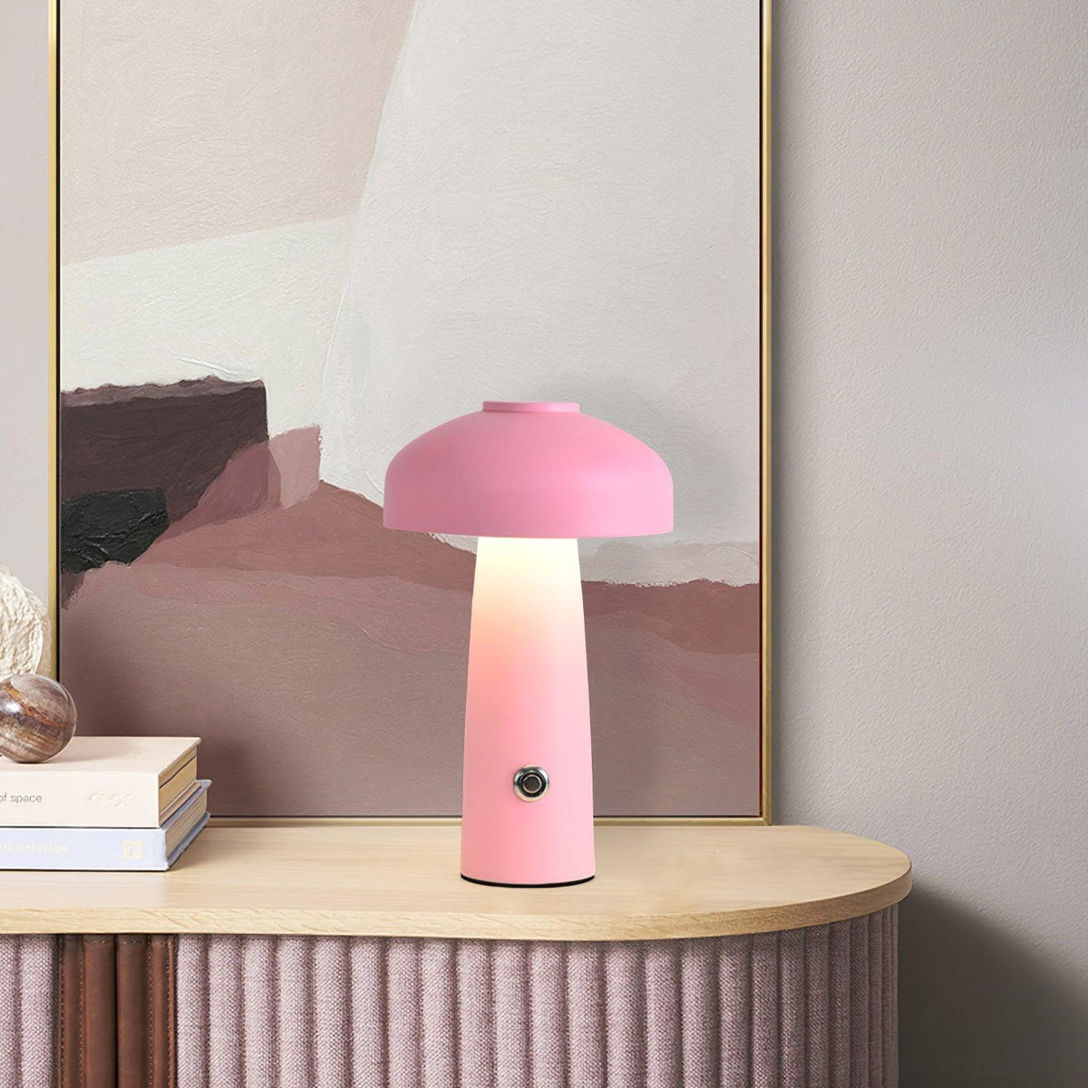 Leon Mushroom Built In Battery Table Lamp