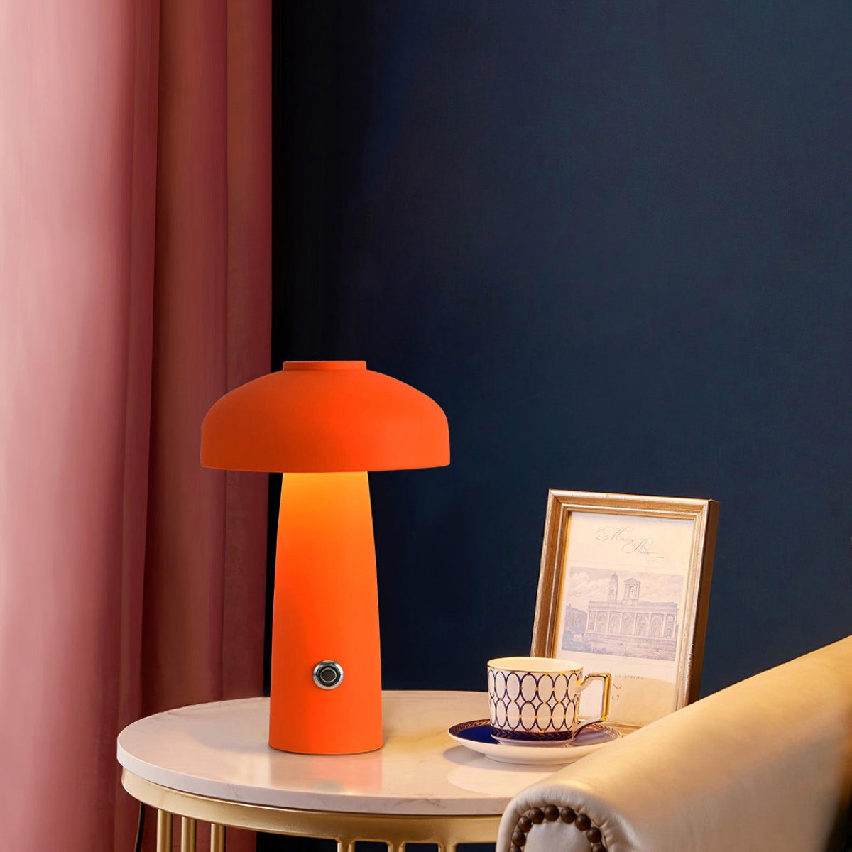 Leon Mushroom Built In Battery Table Lamp