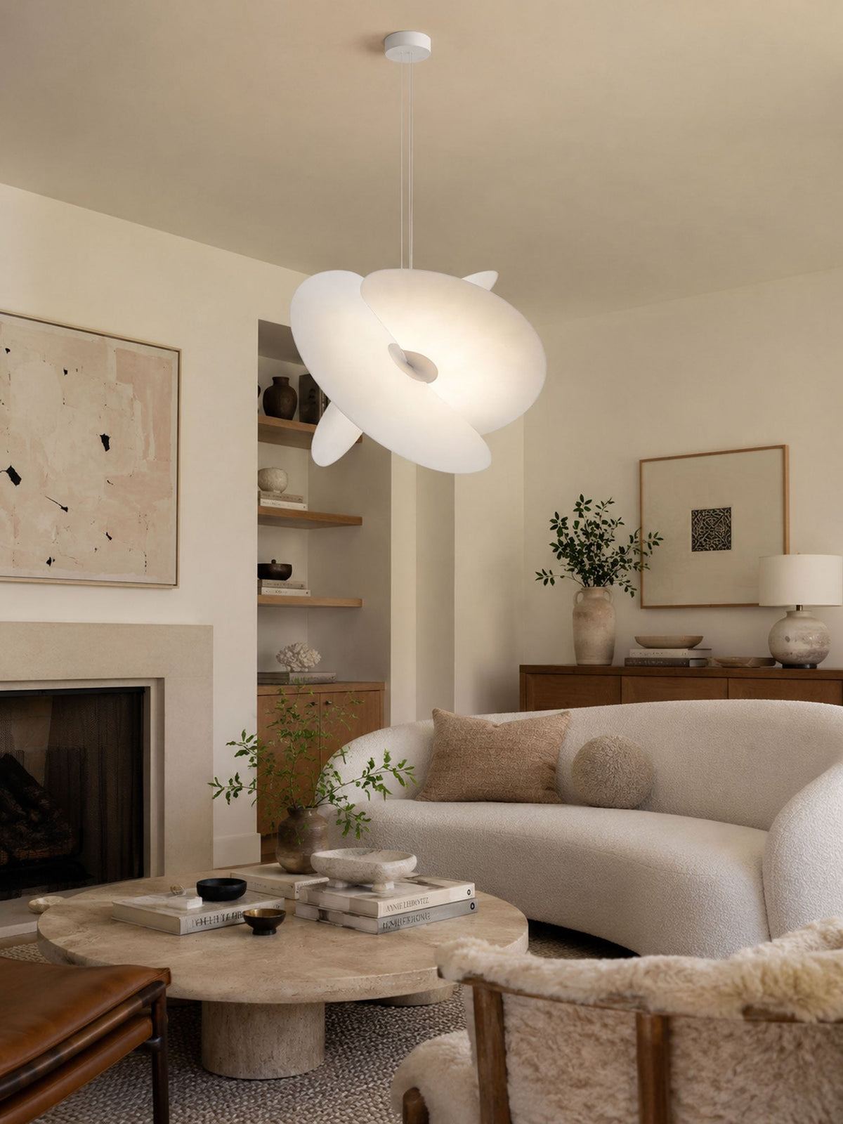 Modern Sail Pendant Light – Minimalist LED Ceiling Lamp for Dining Room & Living Room