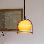 Levitation Dijkstra Pendant Light – Modern Wood & Glass Hanging Lamp for Dining Room, Kitchen Island, Bedroom