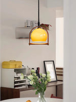 Levitation Dijkstra Pendant Light – Modern Wood & Glass Hanging Lamp for Dining Room, Kitchen Island, Bedroom