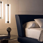 Lia Minimalist LED Pendant Light in Chrome and White