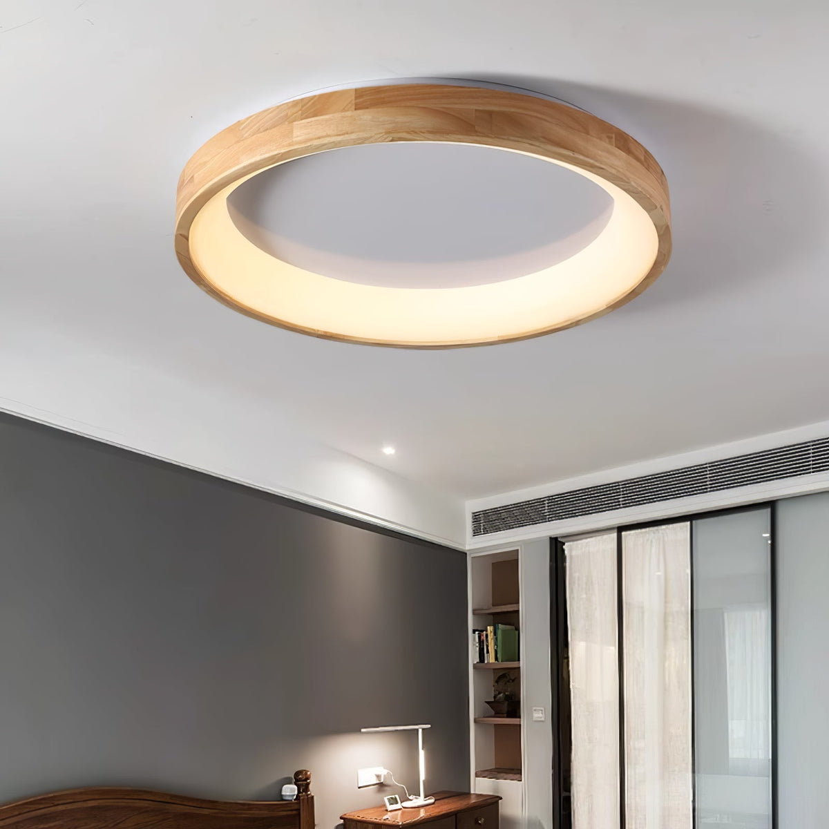 Ligna Square LED Ceiling Light in Wood and Acrylic
