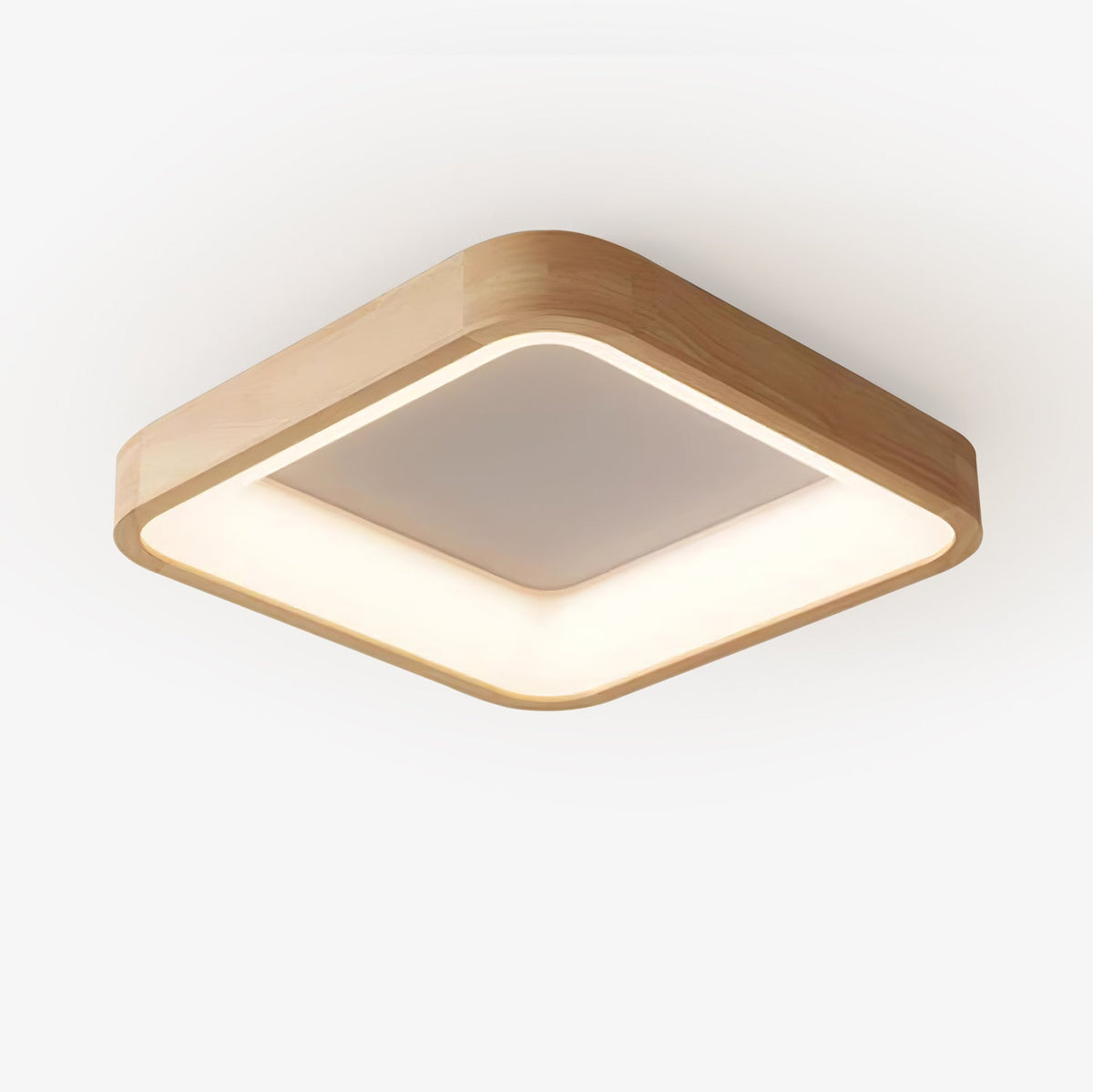 Ligna Square LED Ceiling Light in Wood and Acrylic