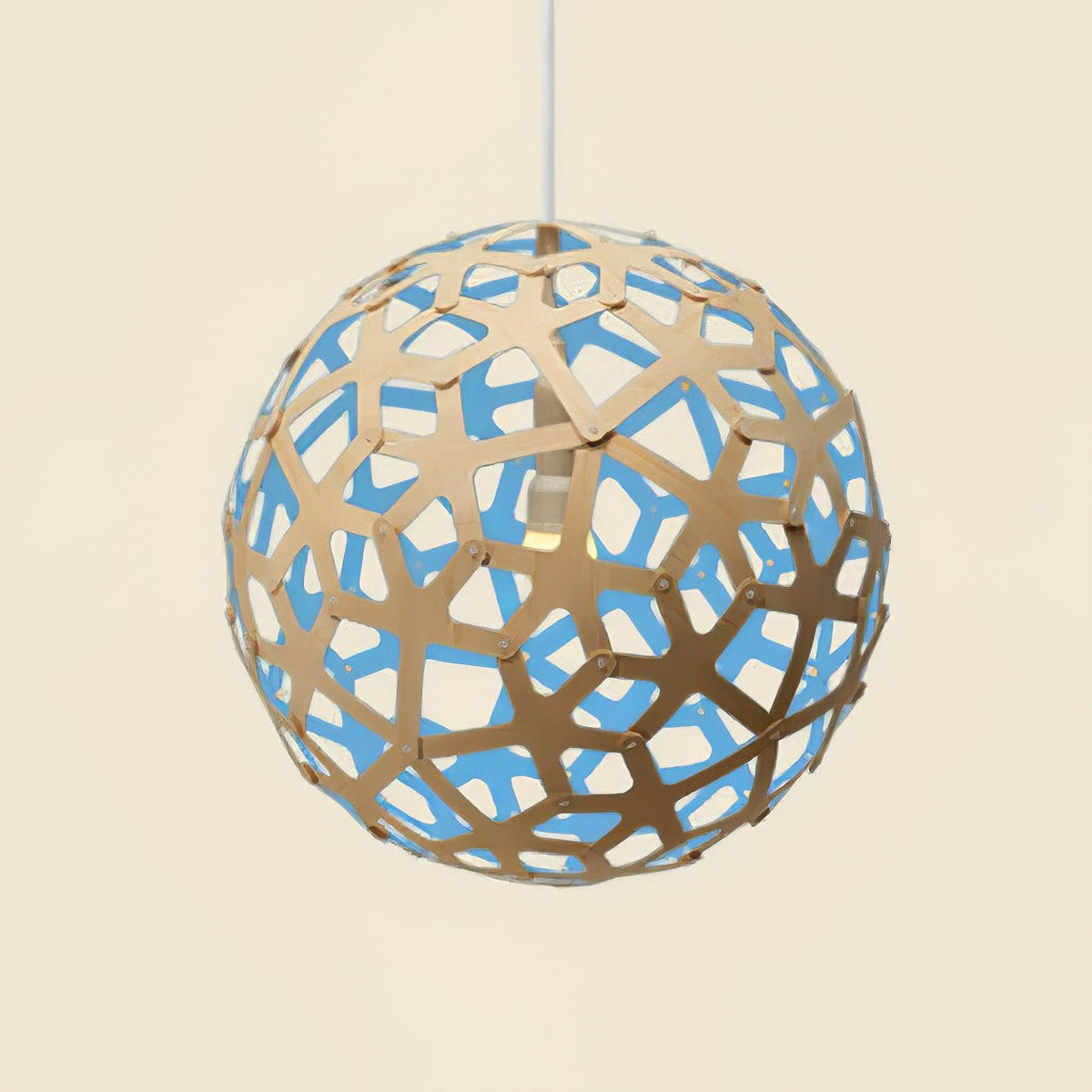 Ligno Sculptural Wood Pendant Light for Dining and Living Spaces