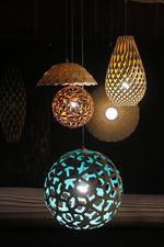 Ligno Sculptural Wood Pendant Light for Dining and Living Spaces