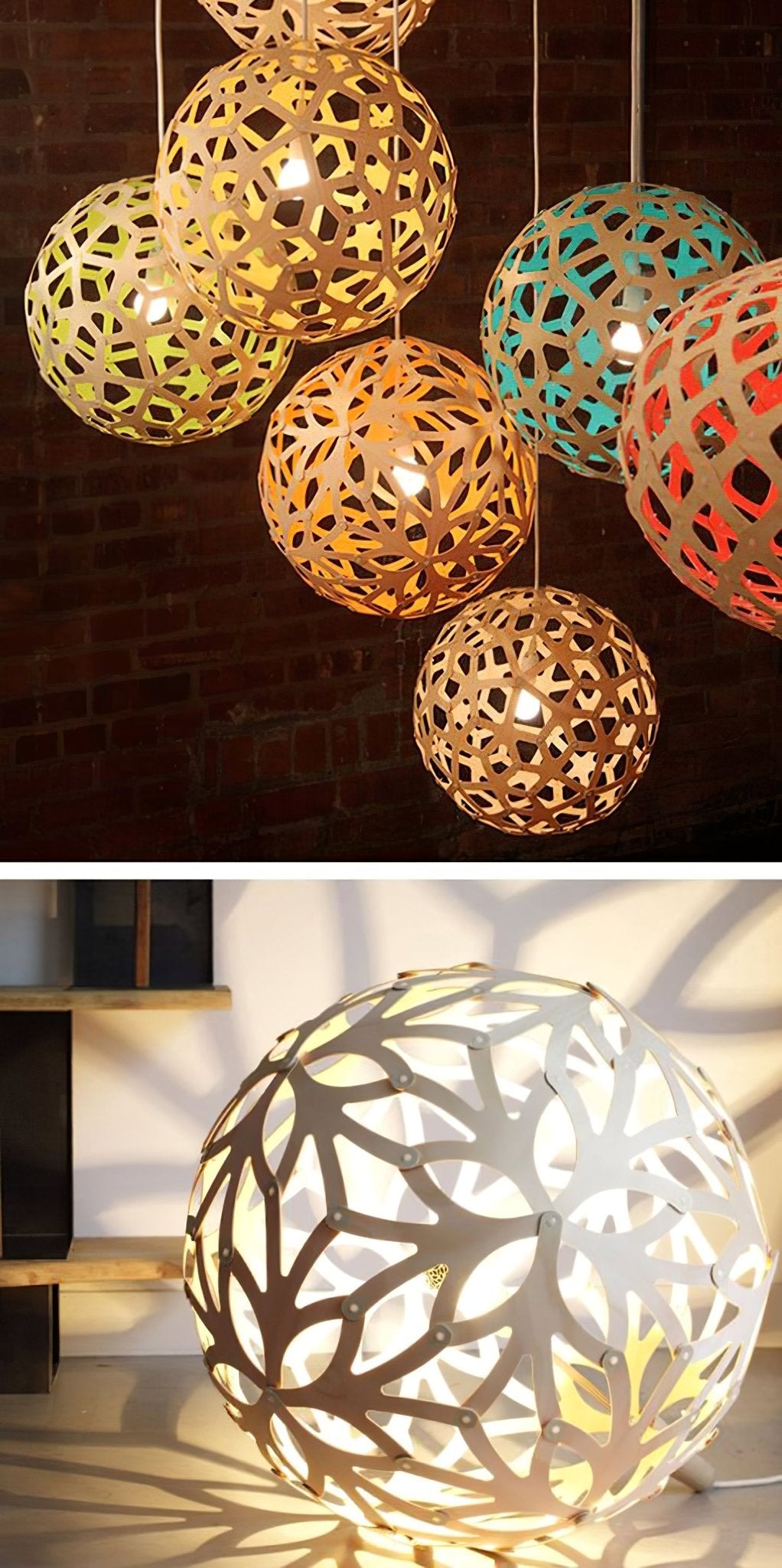 Ligno Sculptural Wood Pendant Light for Dining and Living Spaces