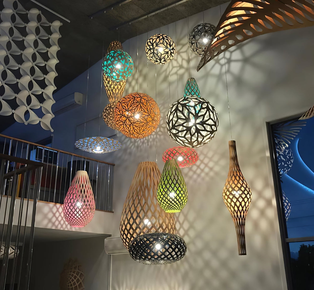 Ligno Sculptural Wood Pendant Light for Dining and Living Spaces