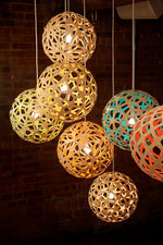 Ligno Sculptural Wood Pendant Light for Dining and Living Spaces
