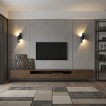 Lila Wall Sconce – Modern Ribbon LED Wall Light in Black & Gold