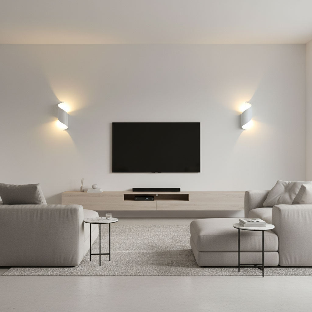Lila Wall Sconce – Modern Ribbon LED Wall Light in Black & Gold