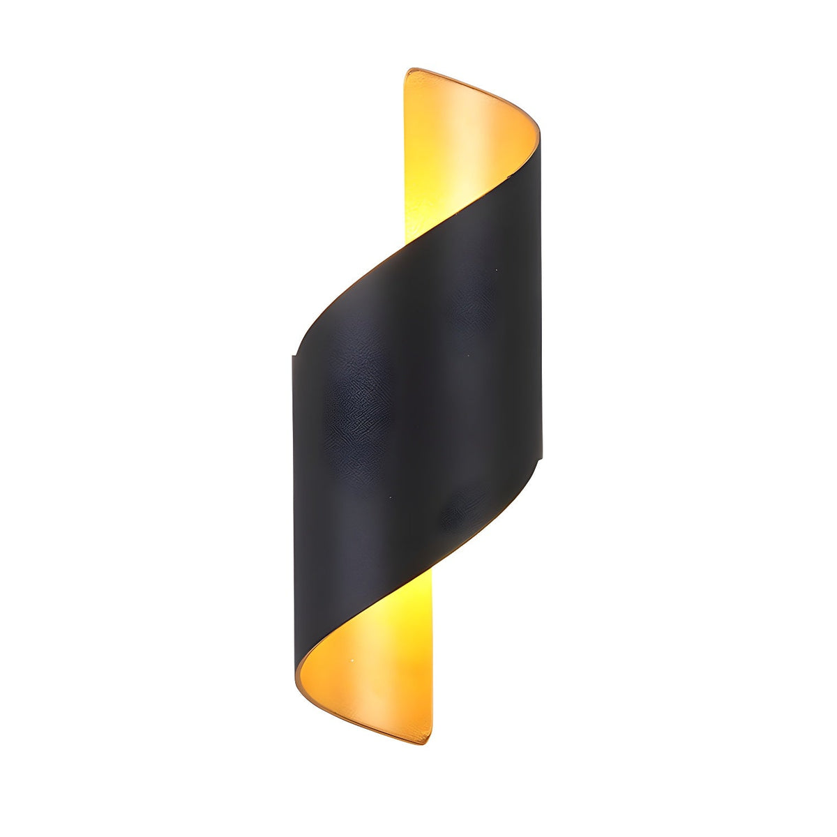 Lila Wall Sconce – Modern Ribbon LED Wall Light in Black & Gold