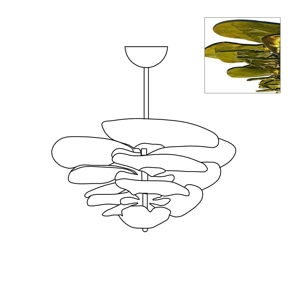 lotus-leaf-layered-glass-chandelier